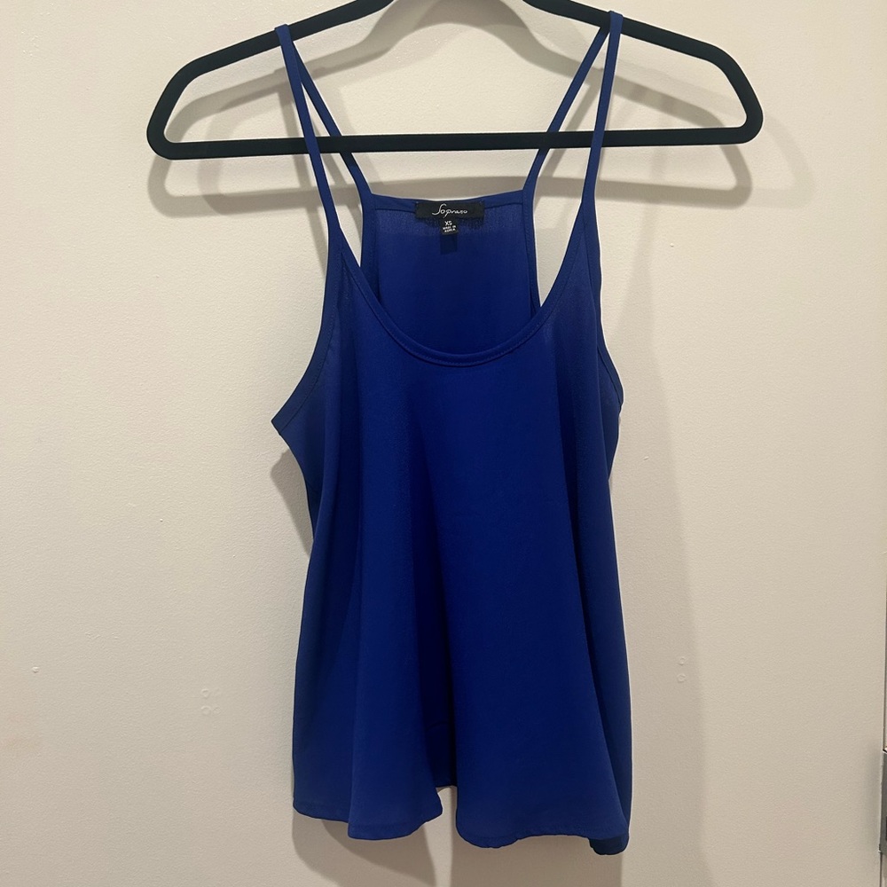 Soprano flowy Blue Tank Top